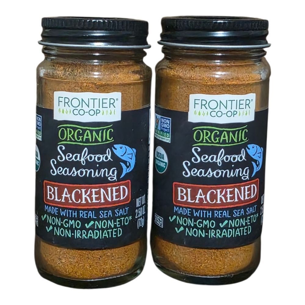 Frontier Co-op Organic Blackened Seafood Seasoning 2.5 Oz Pack Of 2
